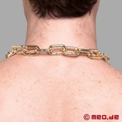 Collier doré BDSM en chaîne - Ruthénium