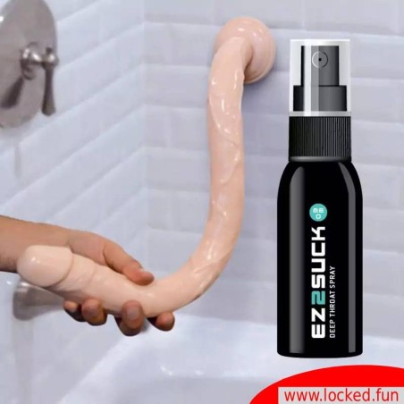 Kit d'entraînement : fellation et deep throat - gode long et spray EZ2SUCK