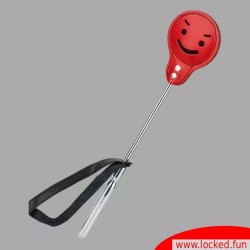 Paddle « Naughty or Nice » en cuir et aluminium.