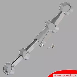 Double Rigid Iron - Menottes combinées pour les mains et les pieds en acier