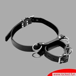 Menottes combinées pour les cuisses et les chevilles : Frog Tie Kneeling Bondage Restraint.