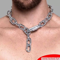 Collier argenté BDSM en chaîne - Palladium