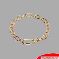 Collier doré BDSM en chaîne - Ruthénium