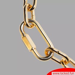 Collier doré BDSM en chaîne - Ruthénium