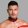 Collier rouge BDSM en néoprène