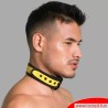 Collier jaune BDSM en néoprène
