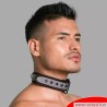 Collier gris BDSM en néoprène
