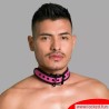 Collier rose BDSM en néoprène