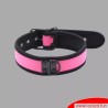 Collier rose BDSM en néoprène