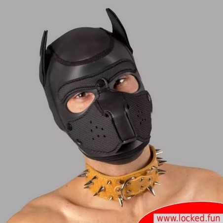 Collier à pointes marron pour chien humain