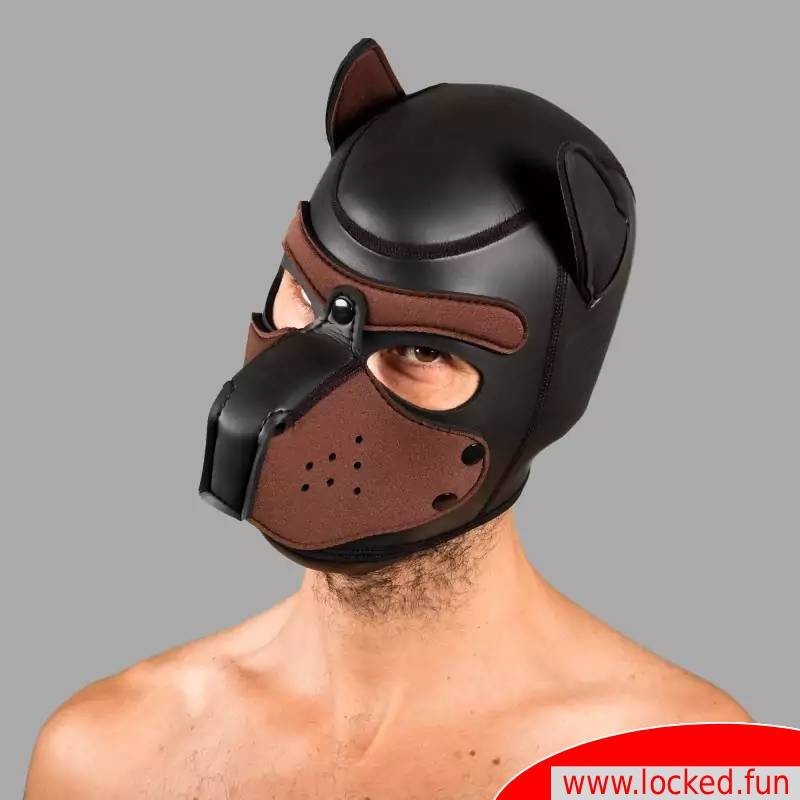Masque noir/marron Bad Puppy en néoprène