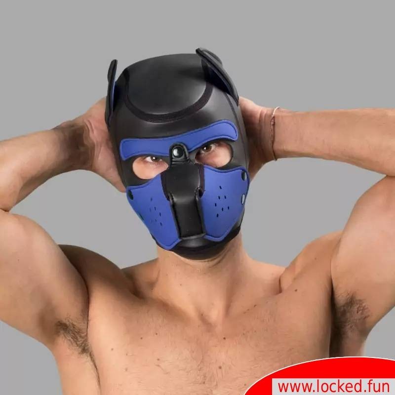 Masque noir bleu Bad Puppy en néoprène