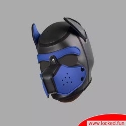 Masque noir bleu Bad Puppy en néoprène