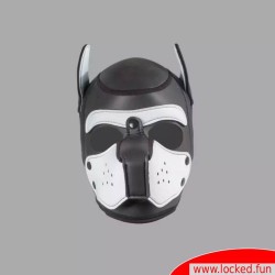 Masque noir blanc Bad Puppy en néoprène