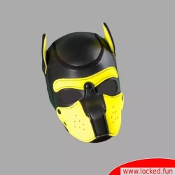 Masque noir jaune Bad Puppy en néoprène