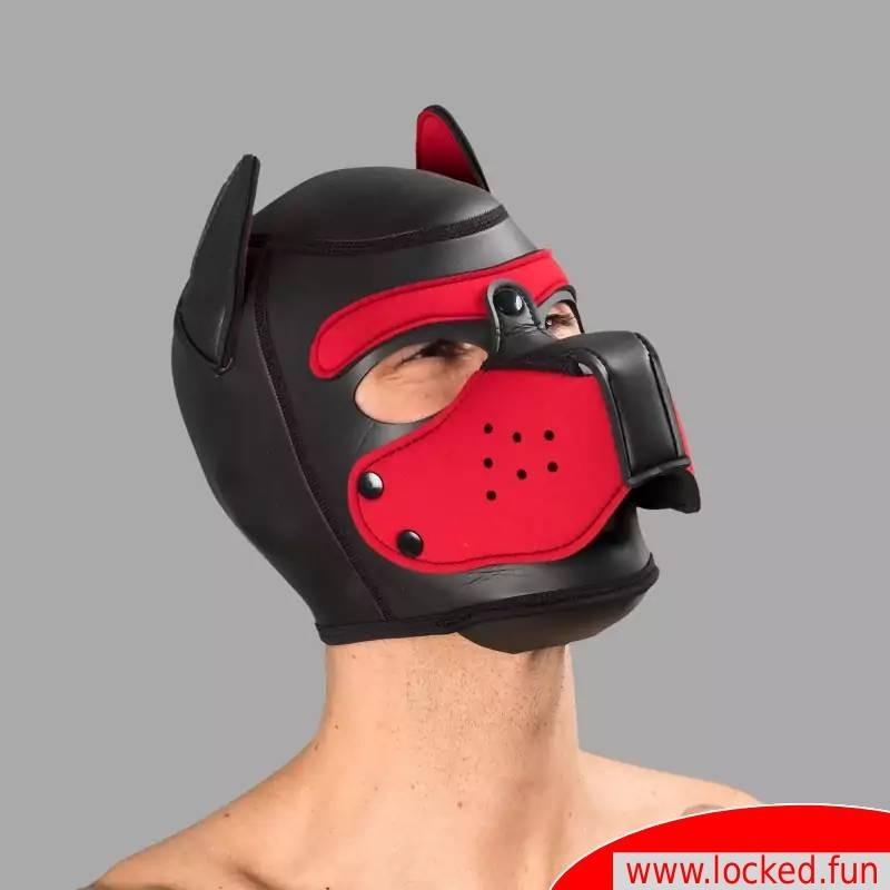 Masque noir rouge Bad mas en néoprène Masque noir rouge Bad mas en néoprène