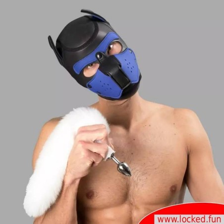Plug anal Bad Puppy avec queue à fourrure blanche – Cosplay & Human Pup Play