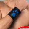 Manchette Puppy en cuir avec pattes – noir bleu Manchette Puppy en cuir avec pattes – noir bleu