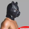 Masque de tête cochon en latex noir