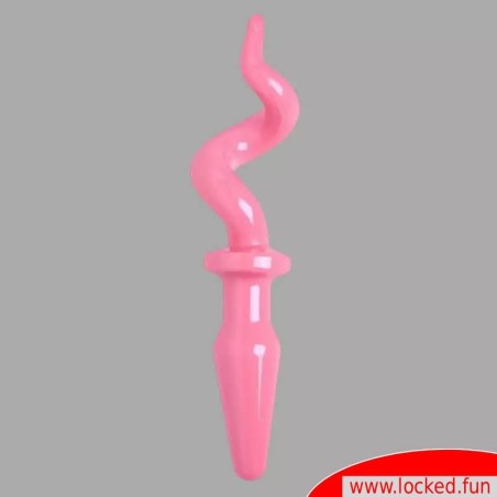 Plug anal rose en queue de cochon