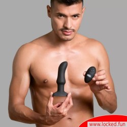 Plug anal gonflable à vibrations avec télécommande