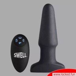 Plug droit gonflable à vibrations avec télécommande