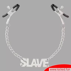 Pinces à tétons avec chaîne SLAVE