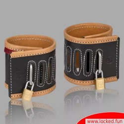 Menottes Dr. Sado en cuir beige - HOSPITAL STYLE