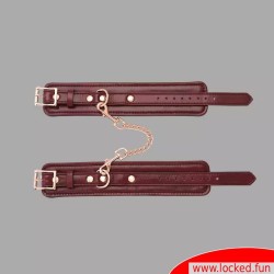 Menottes chevilles de luxe, bordeaux