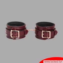 Menottes chevilles de luxe, bordeaux