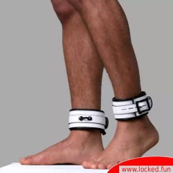 Menottes chevilles blanches en cuir - VENEZIA