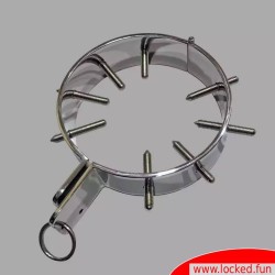 Collier d'esclave en acier avec pointes