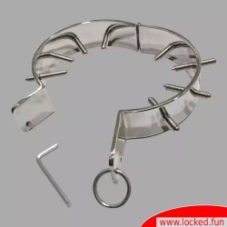 Collier d'esclave en acier avec pointes