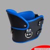 Collier postural BDSM en cuir – noir bleu