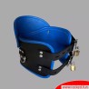 Collier postural BDSM en cuir – noir bleu