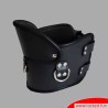 Collier postural BDSM en cuir – noir