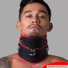 Collier postural BDSM en cuir – noir rouge Collier postural BDSM en cuir – noir rouge