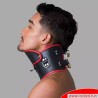 Collier postural BDSM en cuir – noir rouge Collier postural BDSM en cuir – noir rouge