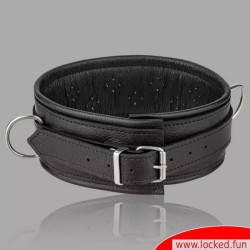 Collier BDSM en cuir à piquants
