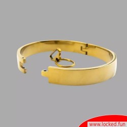 Collier de bondage doré, le O