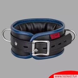 Collier en cuir – noir bleu - Amsterdam
