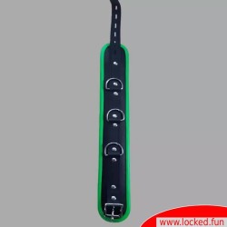 Collier en cuir – noir vert - Amsterdam