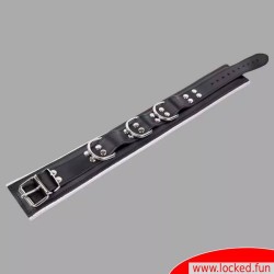 Collier de bondage en cuir noir / blanc