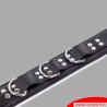 Collier de bondage en cuir noir blanc