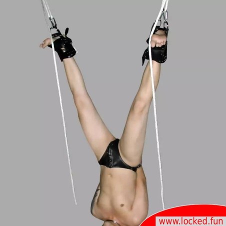 Menottes chevilles de MEO® - Suspension Bondage - Menottes chevilles rembourrées en cuir
