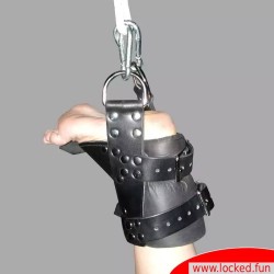 Menottes chevilles de MEO® - Suspension Bondage - Menottes chevilles rembourrées en cuir