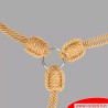 Entraves Shibari cou et poignets en corde
