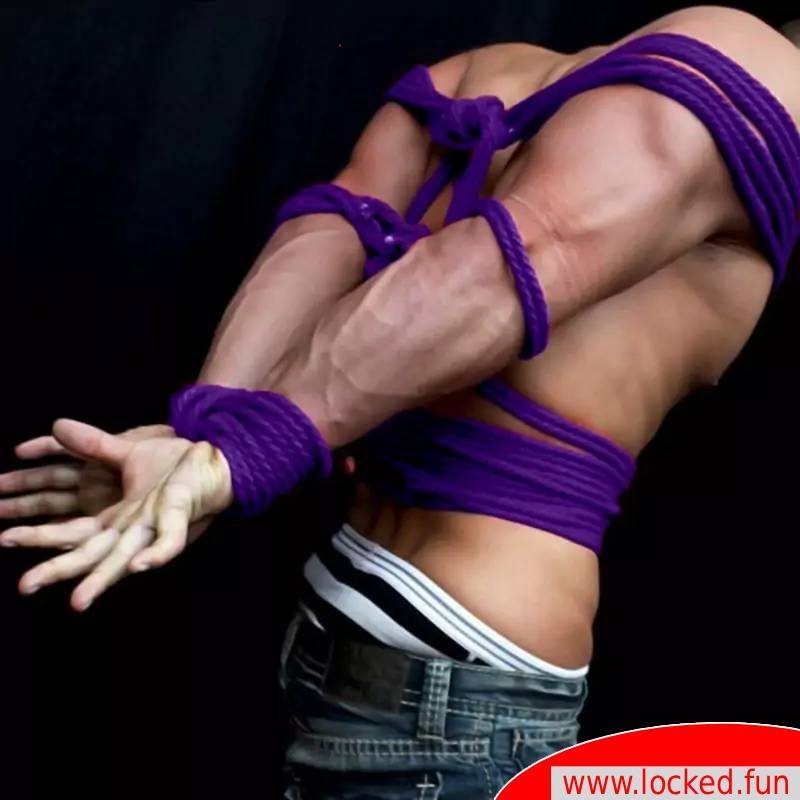 Corde de bondage violette en coton Corde de bondage violette en coton