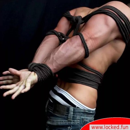 Corde de bondage noire en coton