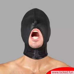 Masque en cuir avec bouche ouverte - Cock Sucker